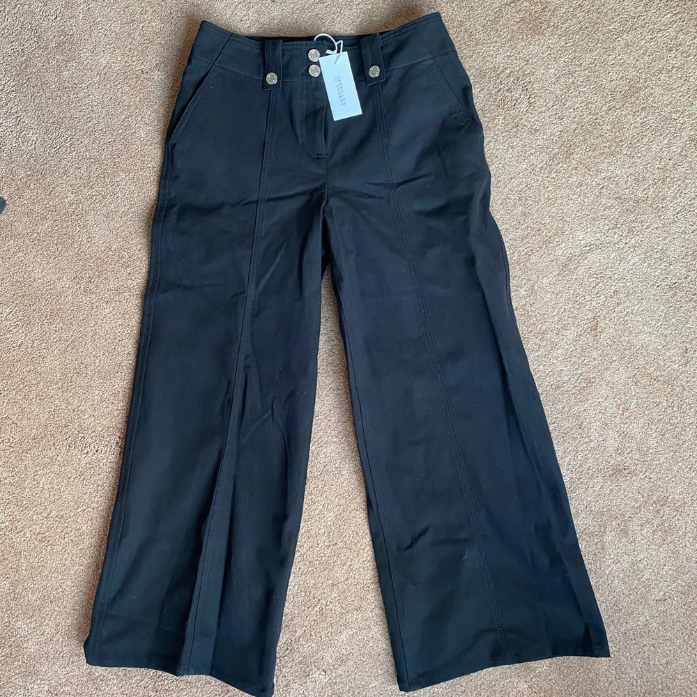 Derek Lamb 10 Crosby Black Wide Leg Sailor Pants - Size 6 - NWT!